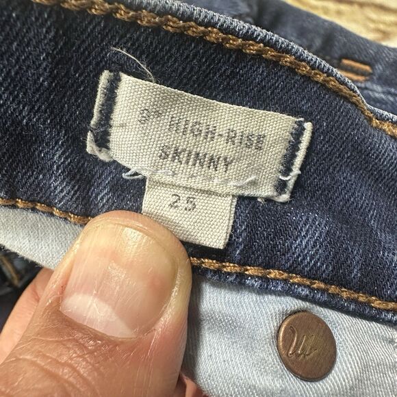 Madewell Jeans Women's 25 Blue 9” High Rise‎ Skinny Stretch Denim Pants - Picture 5 of 14